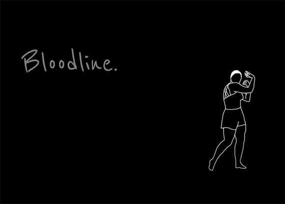 Graphic with an outline of a women and text stating "Bloodline."