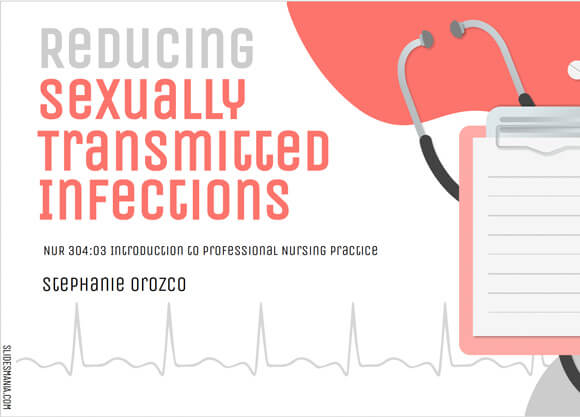 Graphic that says "Reducing Sexually Transmitted Infections"