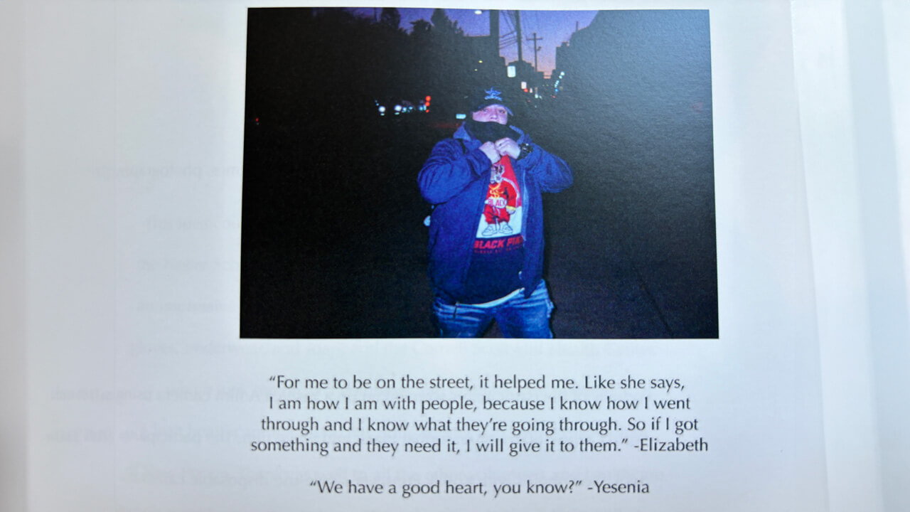 A photo of a woman with quotes from Elizabeth and Yesenia