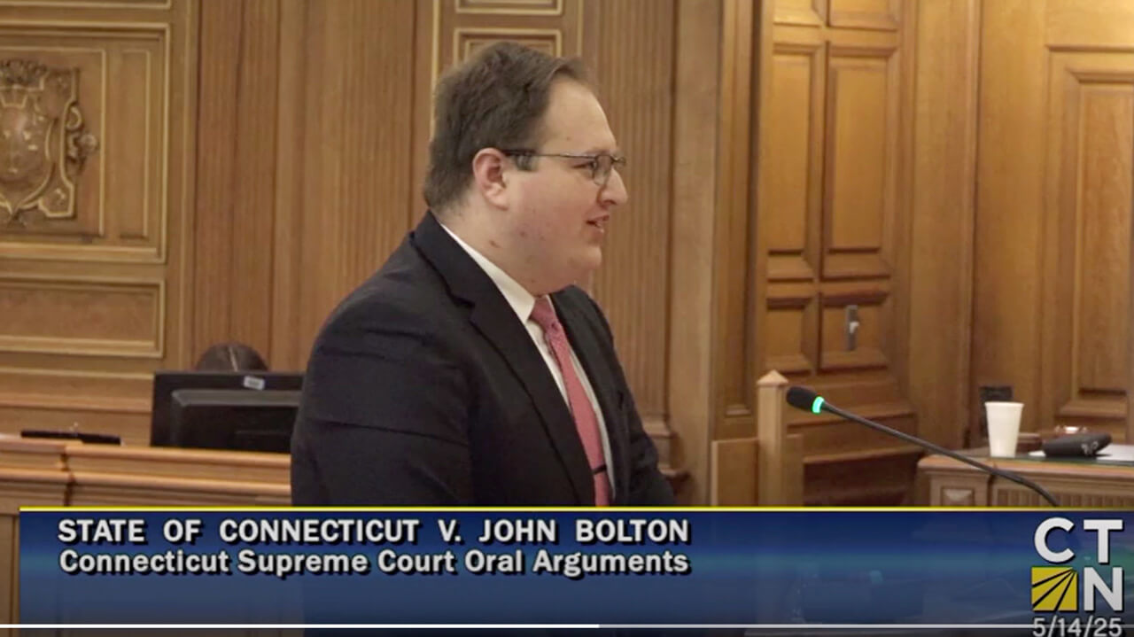 Michael Coudert giving oral arguments in court