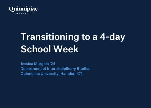 Graphic that says "Transitioning to a 4-day School Week"