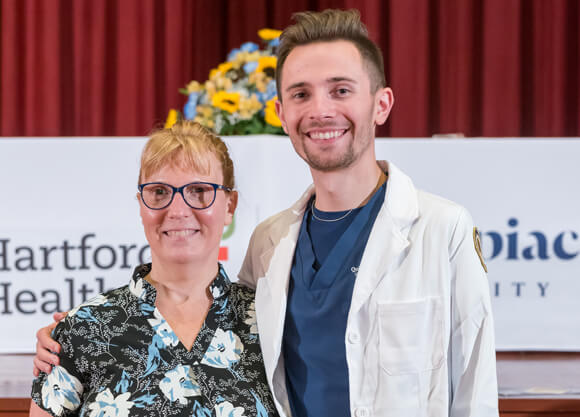 Jeffrey Dobensky and Lori Dobensky pose for a photo together